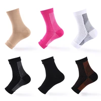 unisex anti fatigue sports basketball soccer compression foot ankle elastic bandage sleeve support brace guard protective socks
