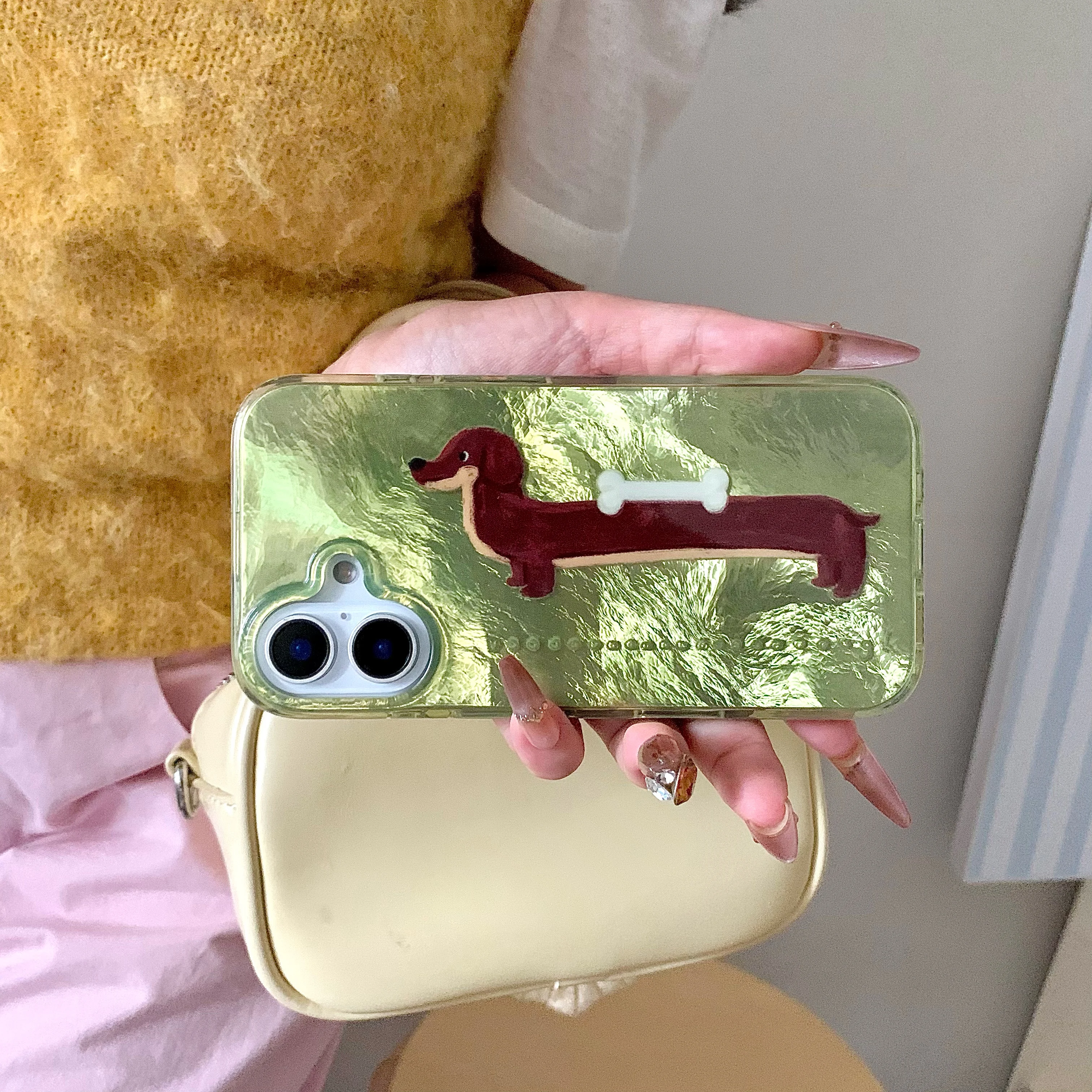 Чехол для iPhone 16 15 14 13 Pro Max с рисунком сосисок