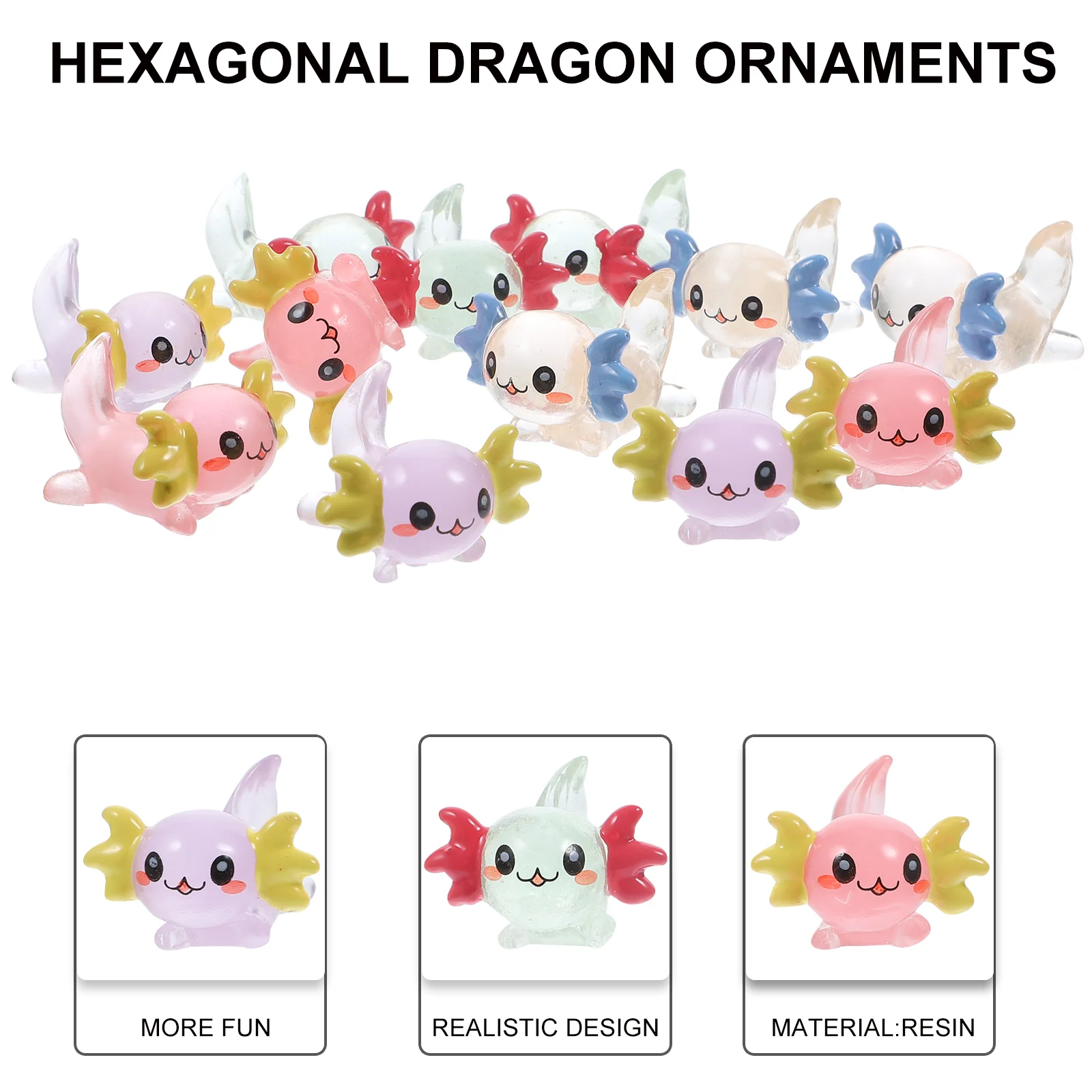 Миниатюрные фигурки аксолотля микро-пейзажные украшения скульптуры животных