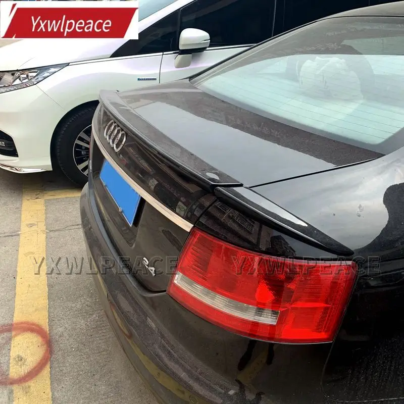 

Для Audi A6 C6 2005 2006 2007 2008 2009 2010 2011 ПУ Неокрашенный Серый задний спойлер багажника Автомобильная отделка заднего крыла