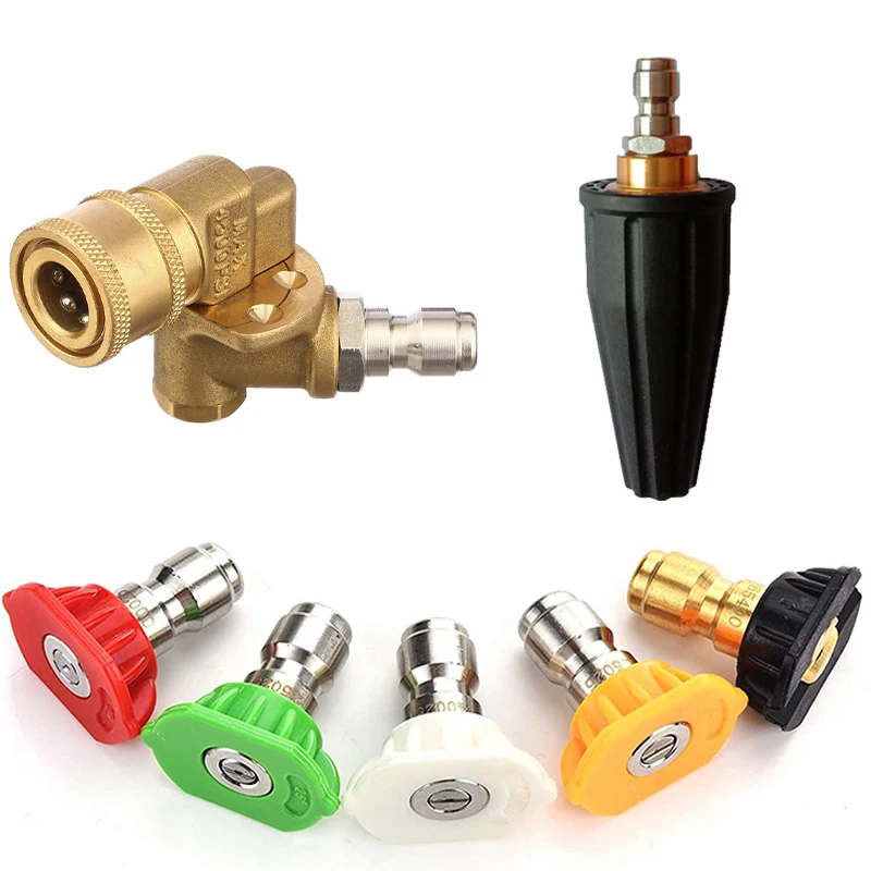 

1/4" Car Pressure Washer Accessory Turbo Nozzles Sprayer Rotray Pivoting Coupler Jet Sprayer For Quick Connector