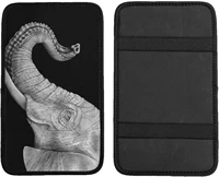 elephants nose print auto center console pad universal fit soft comfort car armrest cover fit for most sedans suv truck car