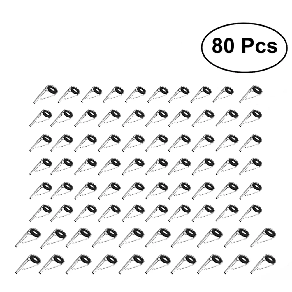 

80pcs Fishing Rod DIY Set Kits Guides Tip Rings Variety of Sizes Accessories