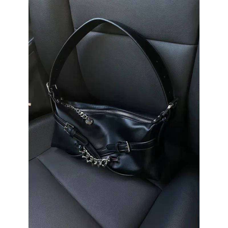 Fashion Designer Brand Bag Retro Casual Women Totes Shoulder Bags Female Leather Solid Color Chain Handbag for Women 2023 Summer