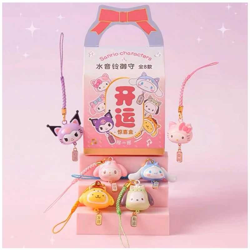 

Random 1Pcs Sanrios Cartoon Doll Blessing Meaning Keychain Pendant Mobile Phone Backpack Creative Decoration Pendant Girls Gift