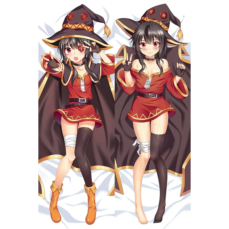 

Konosuba Otaku Hugging Body Pillow Case Dakimakura Megumin Pillowcases Anime Moegirl Bedding Pillowcase Sofa Cushion Cover