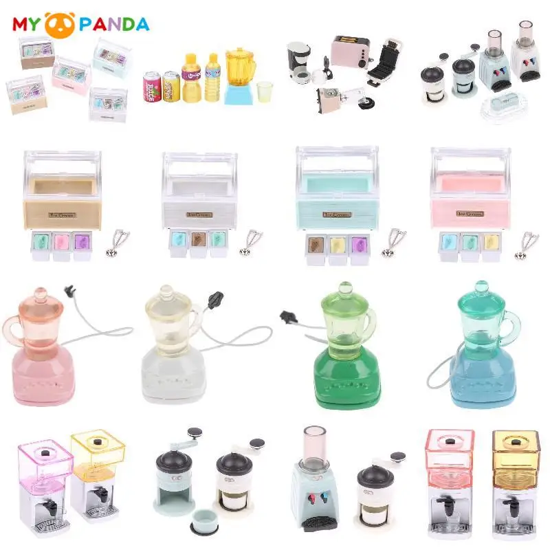 

1:12 Dollhouse Miniature Appliances Fruit Juice Ice Cream Machine Juicer Drink Cup Dolls Kitchen Store Commercial Play House Toy