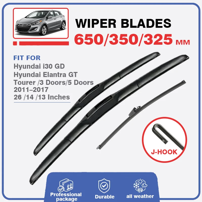

Car Front Rear Wiper Blades For Hyundai i30 GD Elantra GT 2012 2013 2014 2015 2016 2017 Windscreen Windshield Accessories Window
