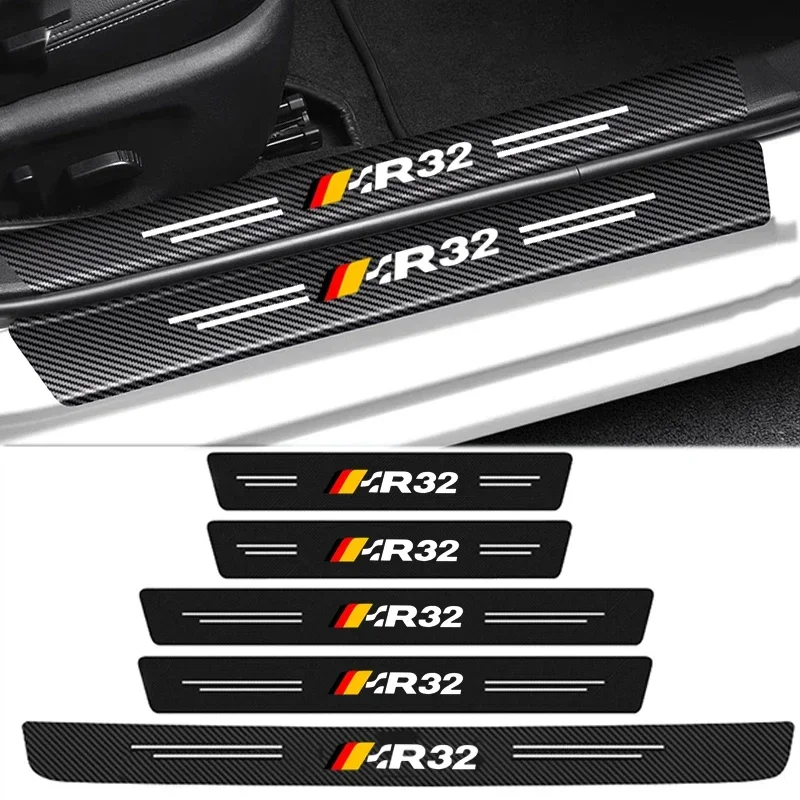 Украшение автомобиля для Volkswagen VW SR32 значок Tiguan из углеродного волокна порог