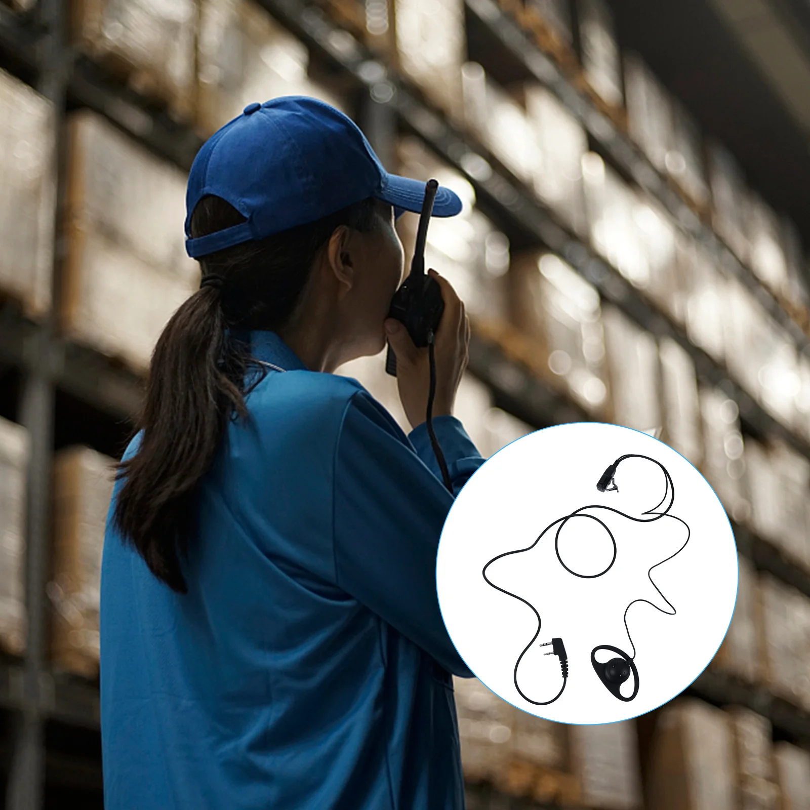 

1 Pc Walkie Talkies Earpieces Intercom Headset Interphone 2 Way Radio Headset