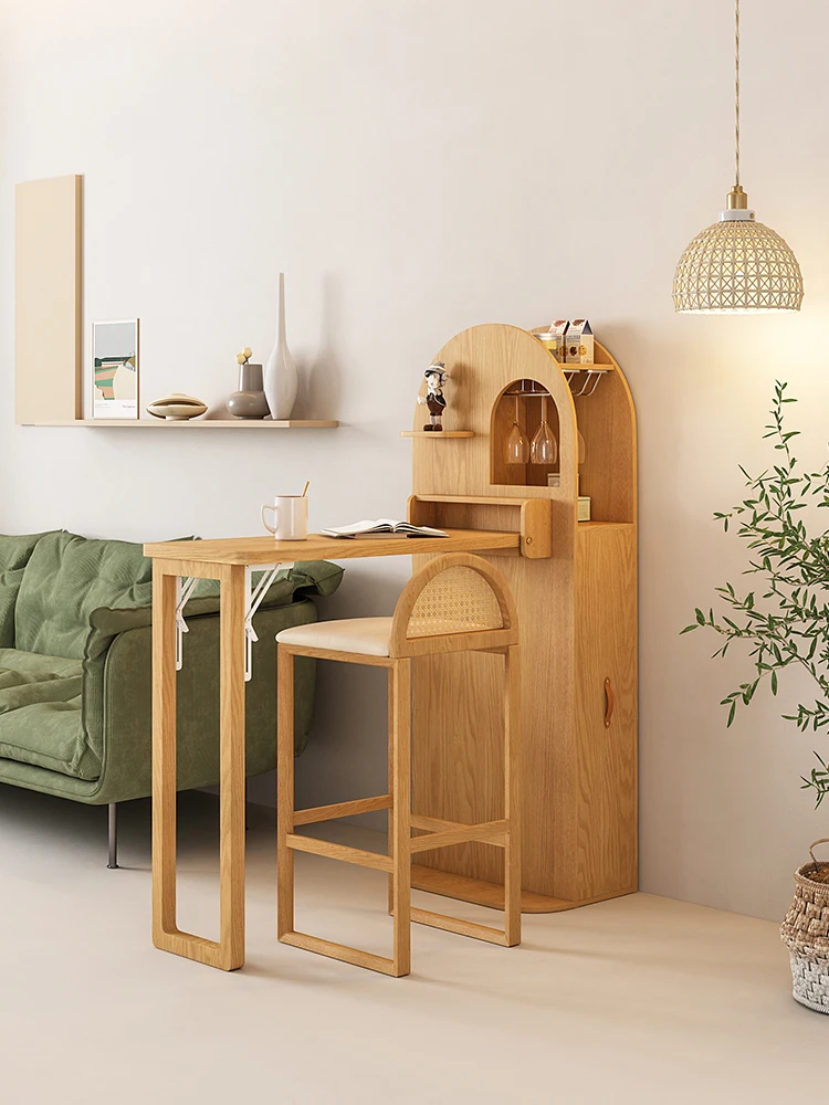 

Bar Cabinet Integrated Household Bar Chair Retractable Folding Dining Table