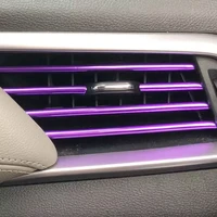 10pcs 20cm universal car air conditioner outlet decorative u shape moulding trim strips decor car styling decoration accessories
