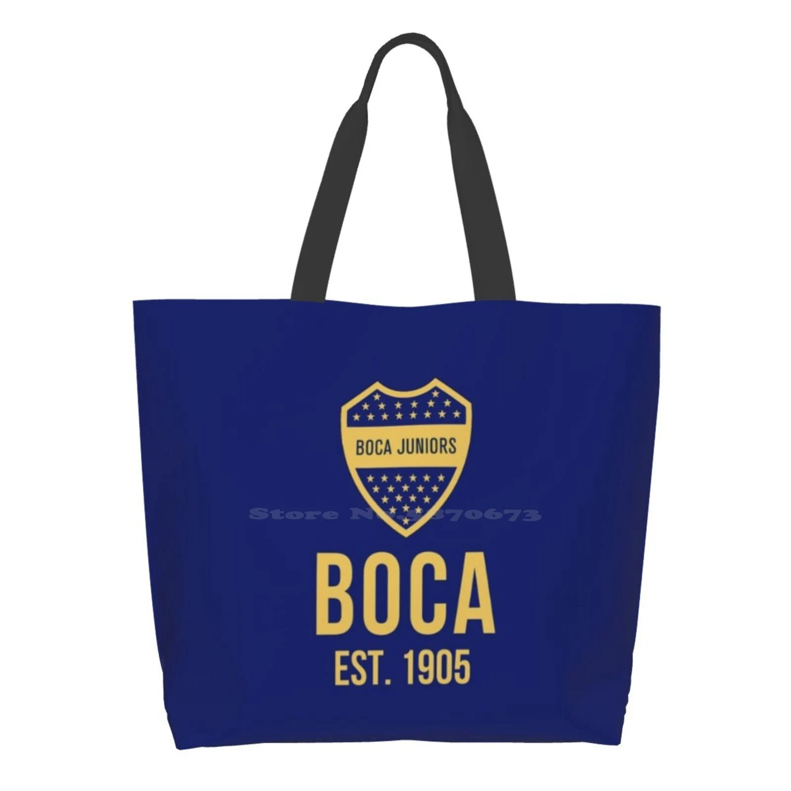 

Gold Printed Casual Tote Large Capacity Female Handbags Boca Cabj Club Atlético Xeneizes La Bombonera Patterns Argentina