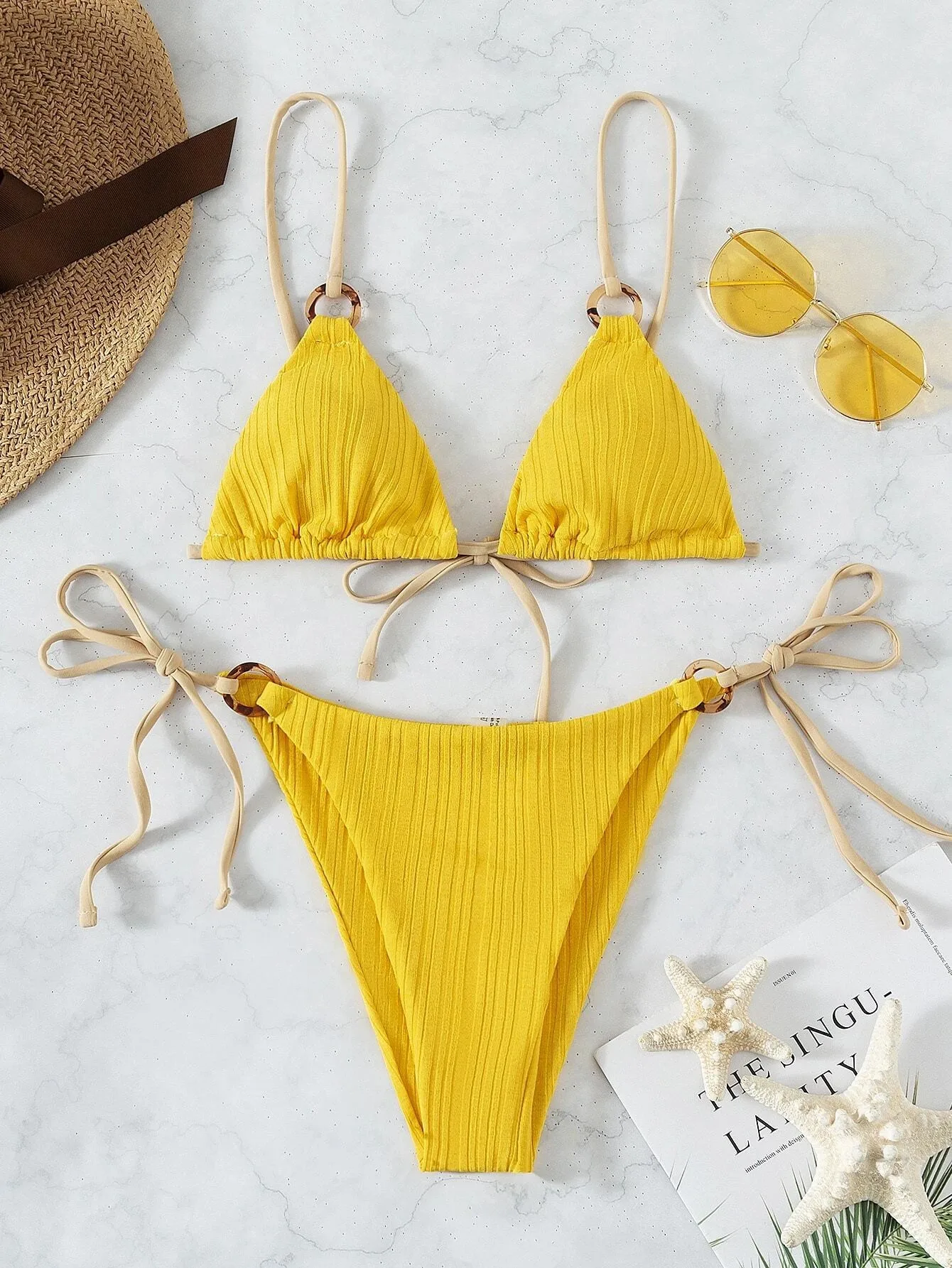 

White Low Waist Women's Swimsuit Sexy Bikini Solid Beachwear Summer Bathing Suit Push Up Swimwear High Cut Thong Bikinis Sets