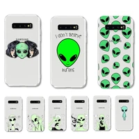 toplbpcs aesthetics cartoon alien space phone case for samsung galaxy s7 edge s8 s9 s10 s20 plus s10lite a31 a10 a51 capa