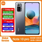 Xiaomi Redmi Note 10 Pro, экран AMOLED глобальная версия дюйма, 6 ГБ 64 Гб128 ГБ, камера мобильный телефон МП, процессор Snapdragon 732G, 120 Гц, быстрая зарядка 33 Вт