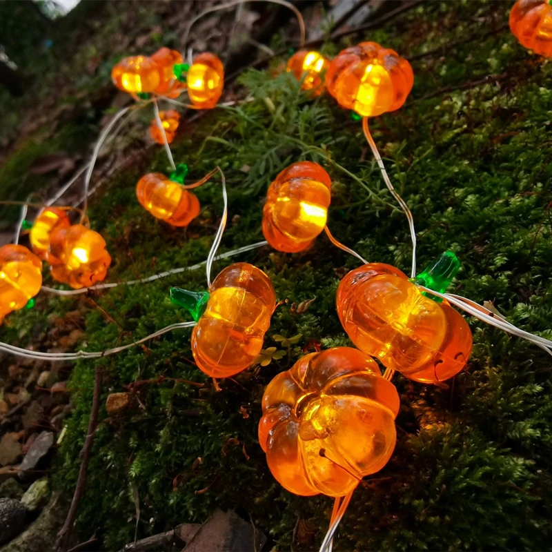 

Трехмерная гирлянда в виде тыквы для Хэллоуина, светодиодная гирлянда с батарейным блоком для бара, магазина, создания атмосферы