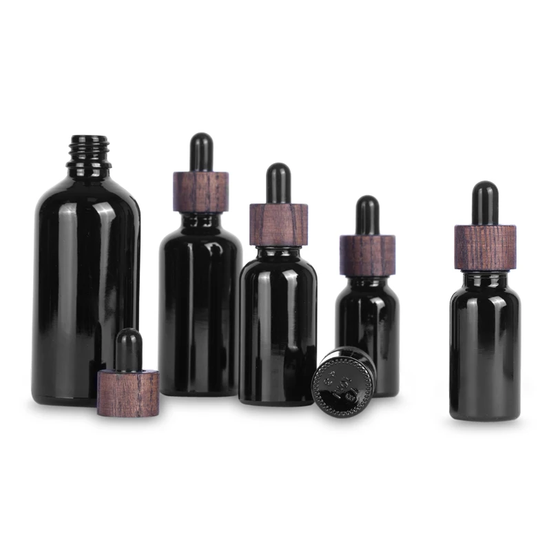 

5 шт., стеклянные бутылочки с бамбуковыми колпачками, 5 мл, 10 мл, 15 мл, 20 мл, 30 мл, 50 мл, 100 мл