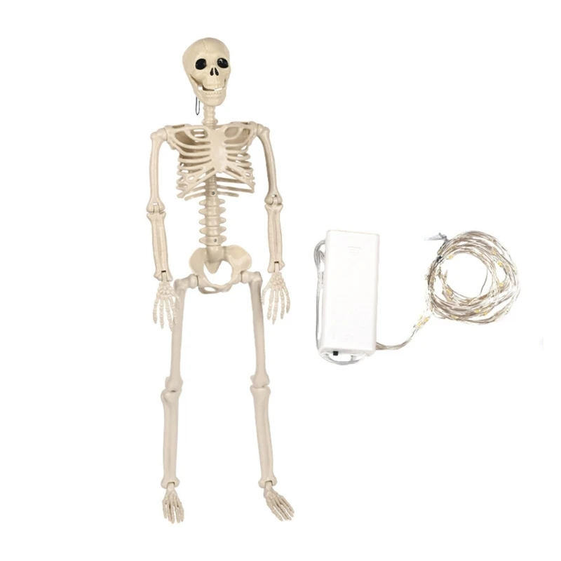 2024 Новое реалистичное украшение из костей скелета кладбища со светящимся