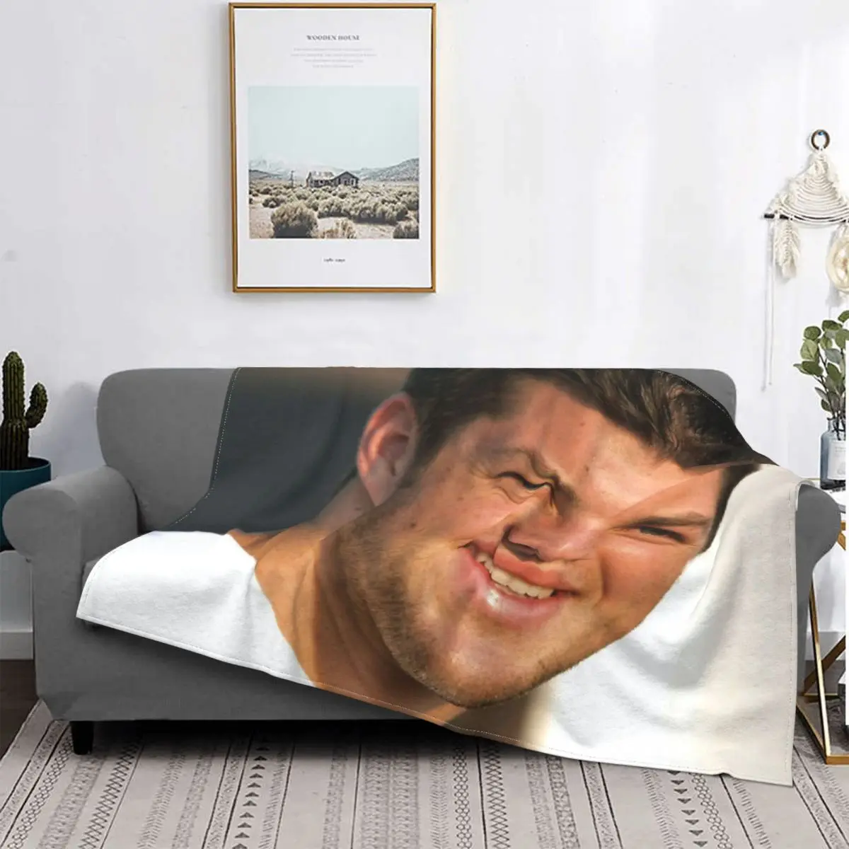 

Tim Tebow-Manta para cama, colcha de muselina a cuadros, mullida, Kawaii