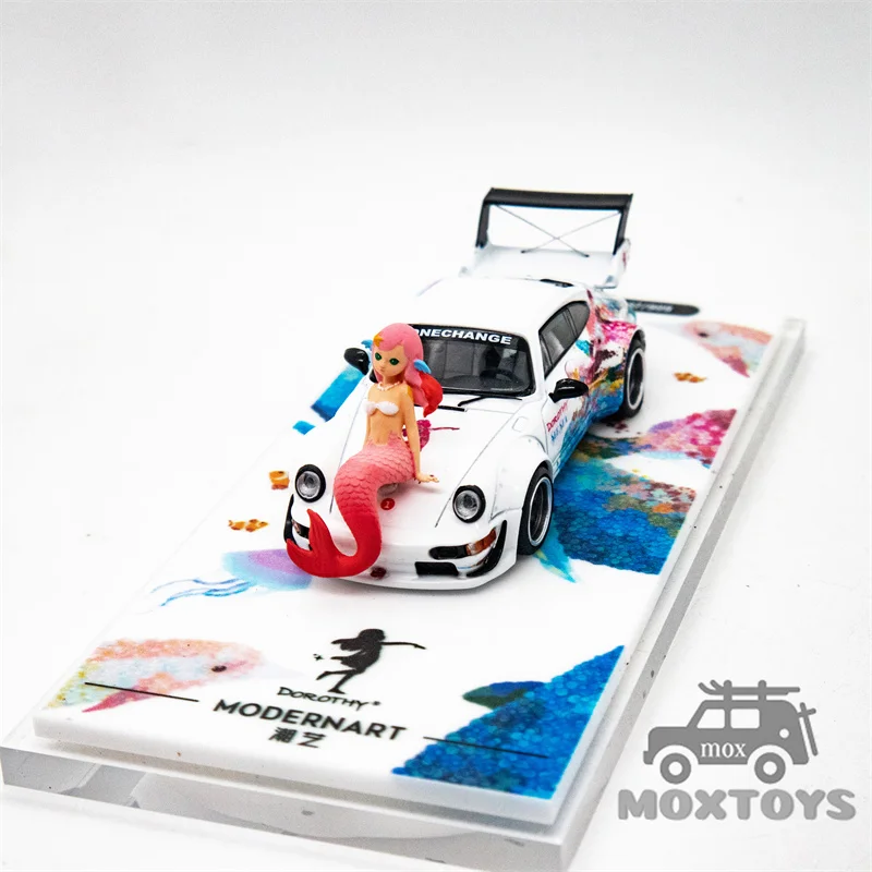 Литая под давлением модель автомобиля ModernArt x DOROTHY 1:64 T1 van / RWB 964 Limited 999