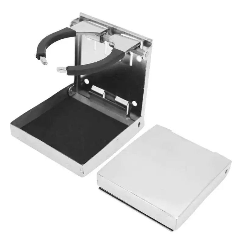 

Adjustable Folding Cup Holder Noise Reduction Anti Slip Boat Foldable Drink Mount for Marine Caravan Car for