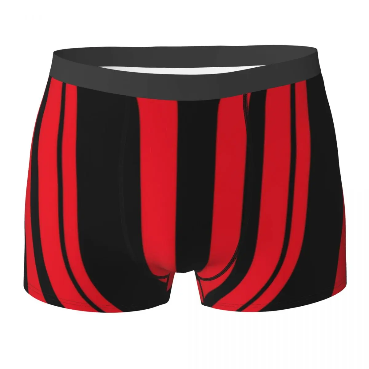 

Two Tone Board Shorts Black And Red Striped Comfortable Board Short Pants Men's Print Plus Size Swim Trunks Birthday Present