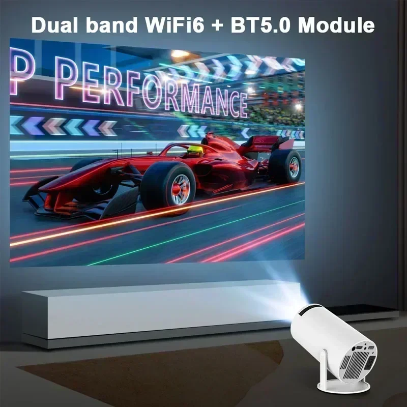 Новый 2024 4K Android 11 Dual Wifi6 200 ANSI Allwinner H713 BT5.0 1080P 1280*720P Портативный проектор для
