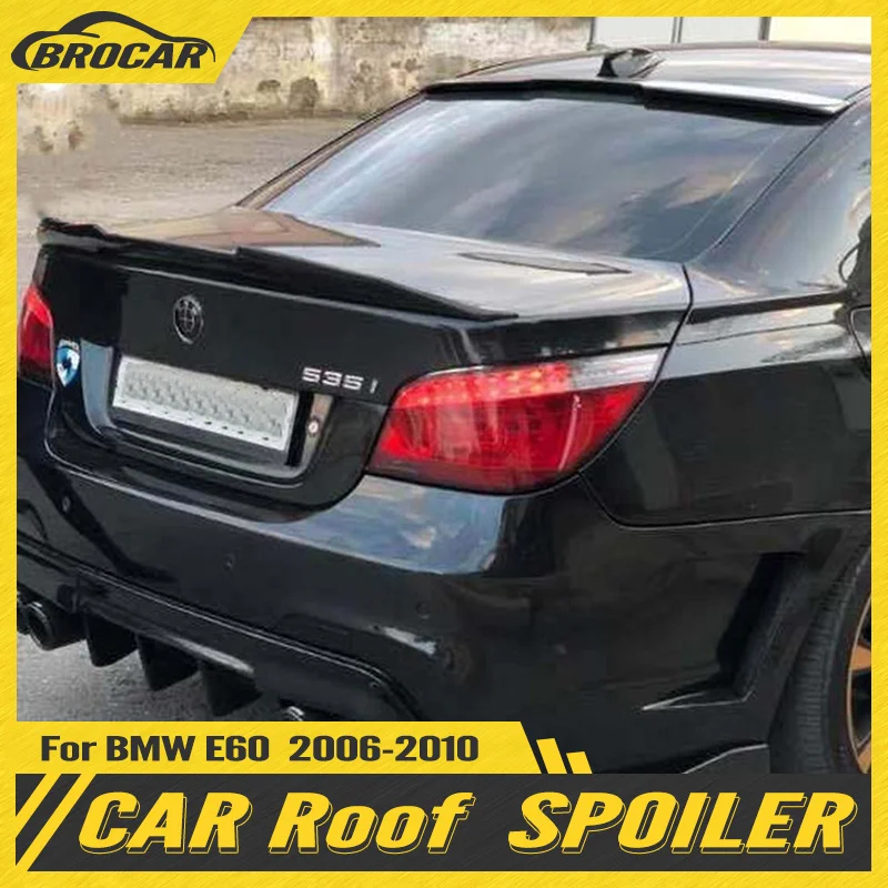 

Подходит для BMW M5 E60 спойлер на крышу из углеродного волокна 2006 до 2010 520 525li 528li задний Багажник крыло губа спойлер украшение автомобильные акс...