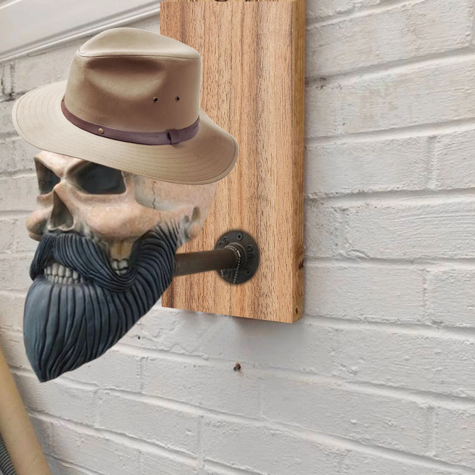 Держатель для мотоциклетного шлема с черепом и бородой стойка настенное