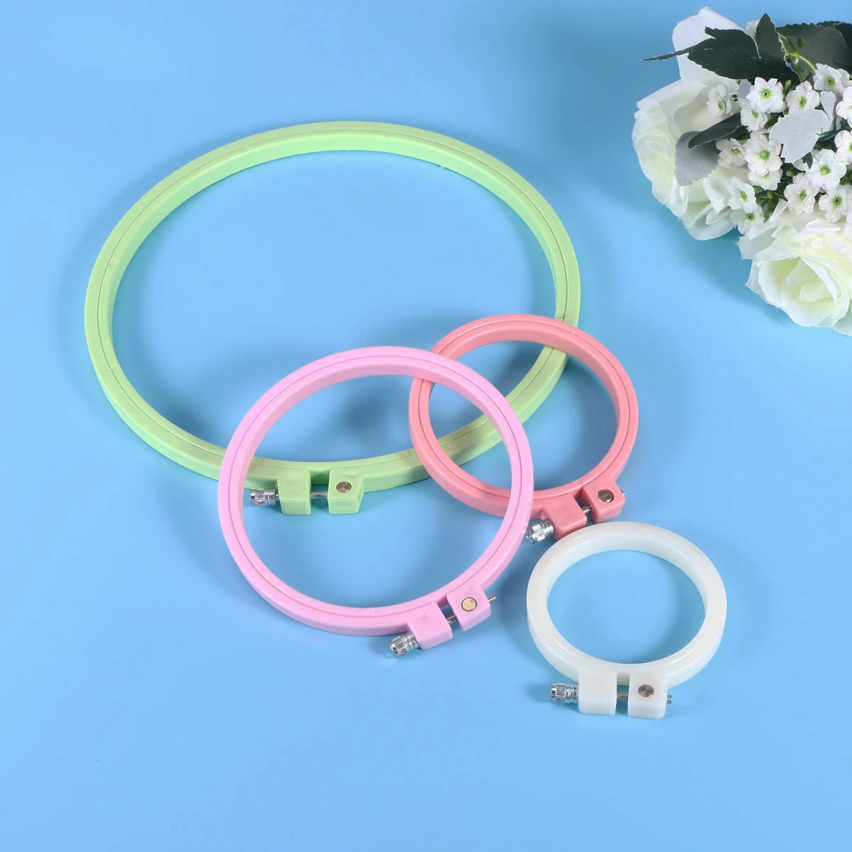 5 шт. пяльцы для вышивания пластиковые вышивки крестом круги круглые кольца