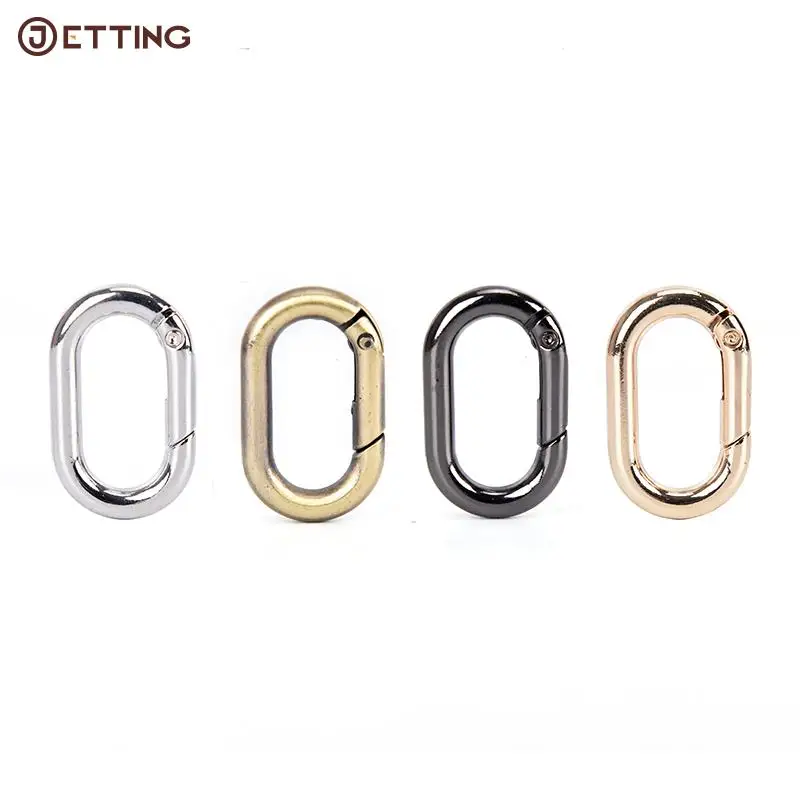 

5Pcs Handbag Buckle Plated Gate Spring Oval Ring Carabiner Purses Snap Hooks Carabiners Bag Accessories Zinc Alloy Buckles Clips