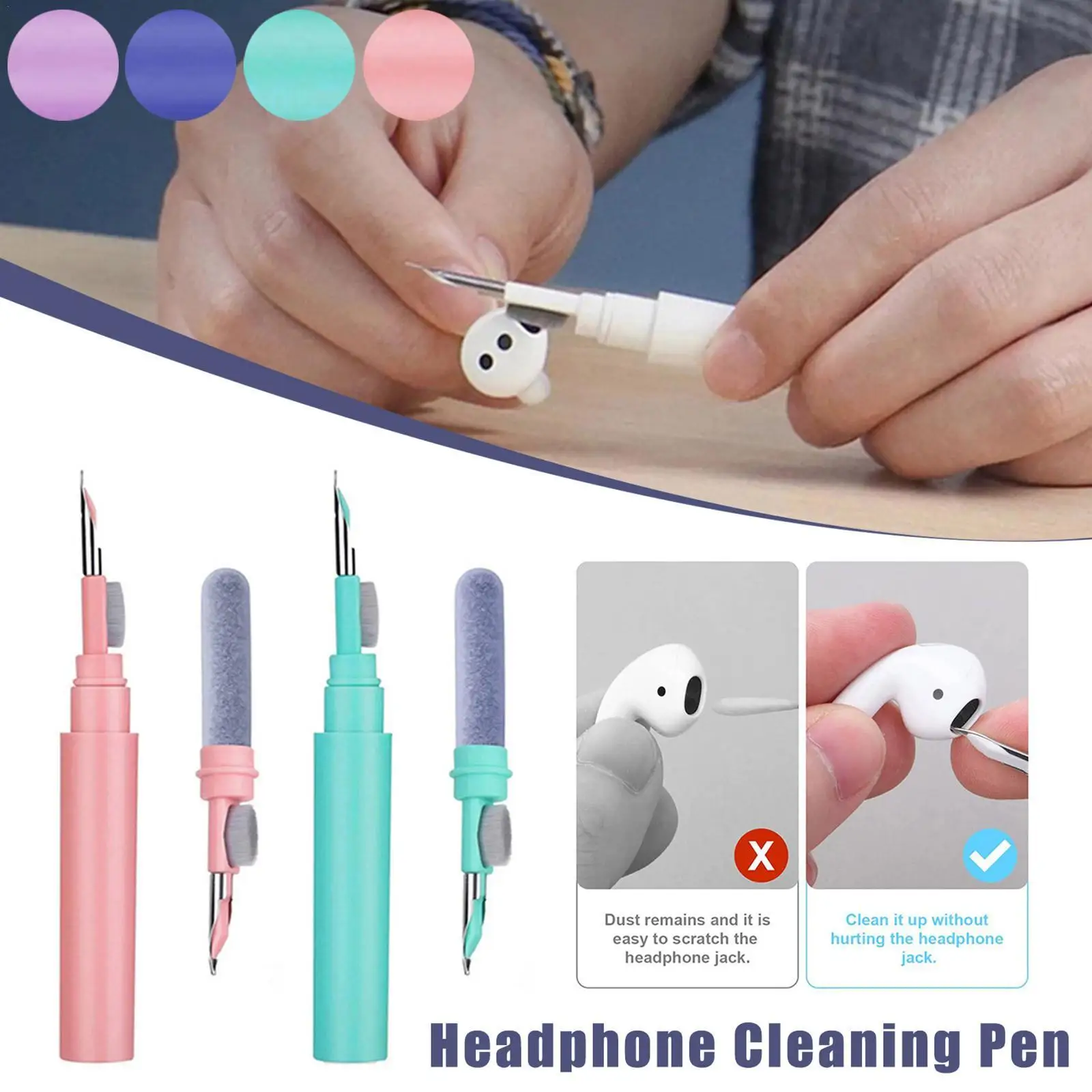 

Bluetooth Earphones Cleaning Tool For Airpods Pro 3 2 1 Cleaning Pen Brush Earbuds Case Cleaner Kit For Xiaomi Redmi Airdots 2