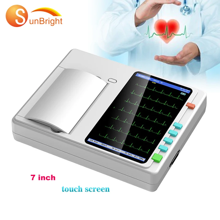 

Sunbright CE ECG-7031 Electrocardiograph 12 leads 3 channel digital portable ECG Machine