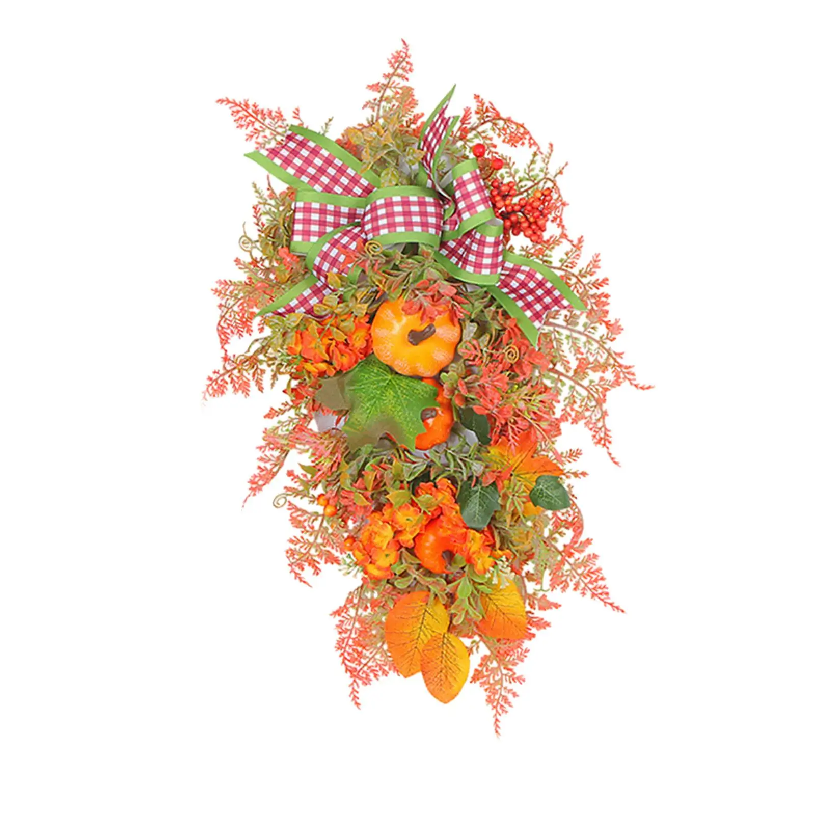 

Thanksgiving Door Swag Maple Leaves Hanging Decoration Fall Harvest Wreath for Thanksgiving Day Backyard Porch Outdoor Holiday