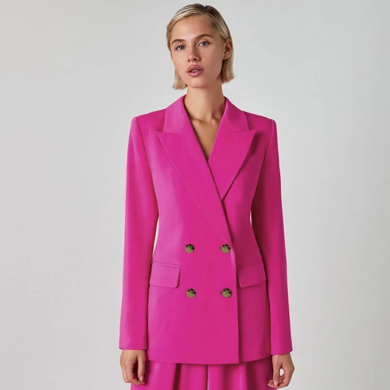 Women's Fashion Loose Temperament Commuter Double Breasted Blazers