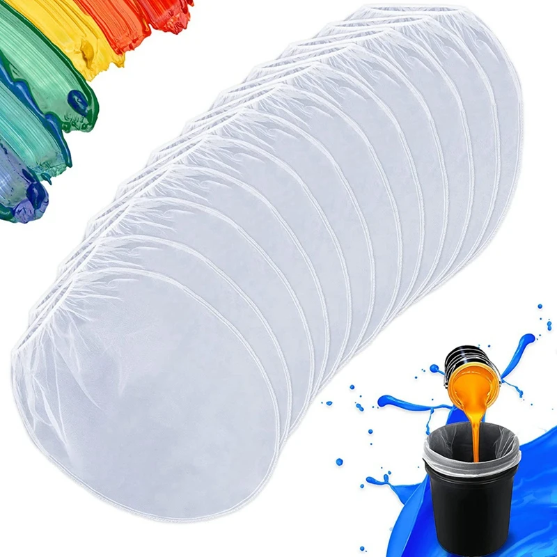 

12 Pack 5 Gallon Paint Strainer Bags, Fine Mesh Filters Bag Elastic Top Opening Strainer Bag For Use With Paint Sprayers