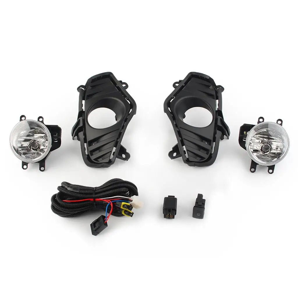 

Front Bumper Fog Bezel Grille Cover Lights Lamps Kit Fits for 2020 2021