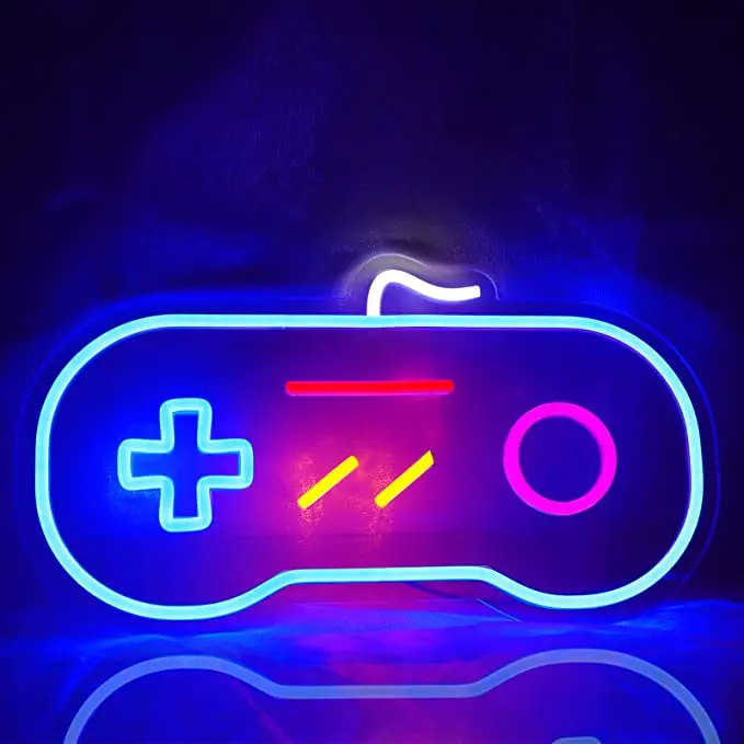 

Wanxing Gaming Neon Sign Blue Gamepad for Wall Decor Acrylic Bedroom Gamer Gifts Boys Room Teen Game Room Playstation