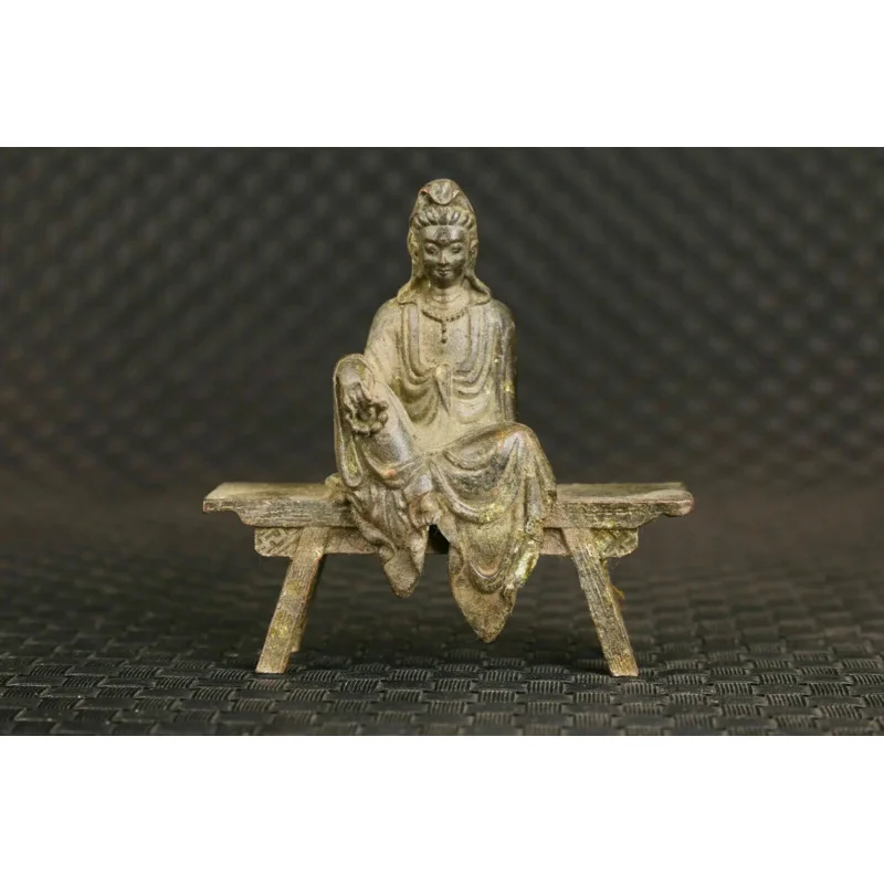 Благословение китайская бронзовая коллекция Будды статуя Кван-инь Гуань Инь