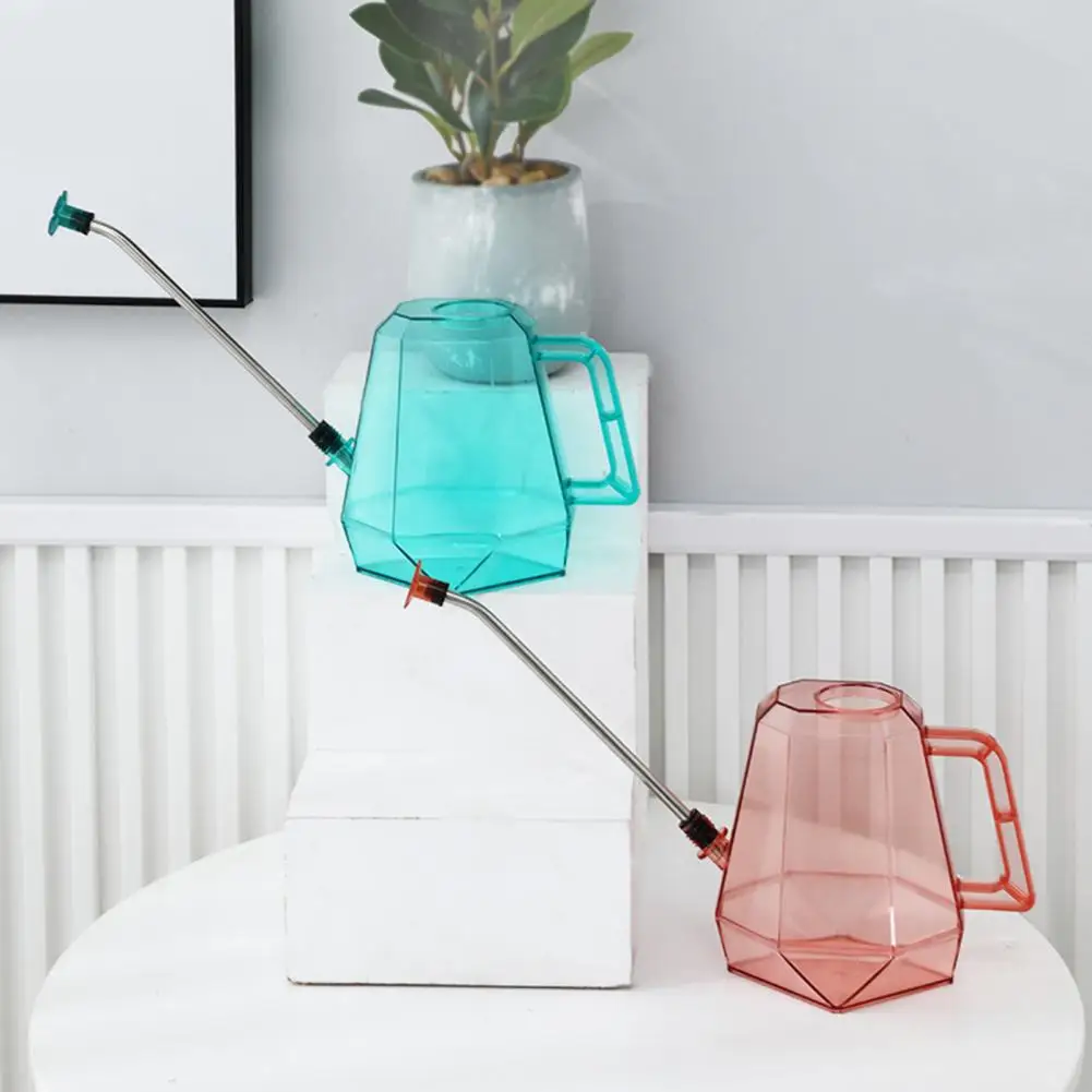 

Watering Kettle 1.2L Good Transparent Smooth Edge Lightweight Kettle Sprinkler for Garden