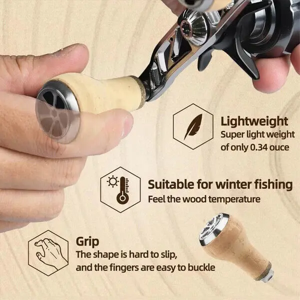 Фото Рыболовная катушка GOMEXUS с карбоновой ручкой для Shimano (8X5 мм) Daiwa Abu Garcia Revo Okuma Lew's Baitcaster 105 мм, новый другой состояние №3