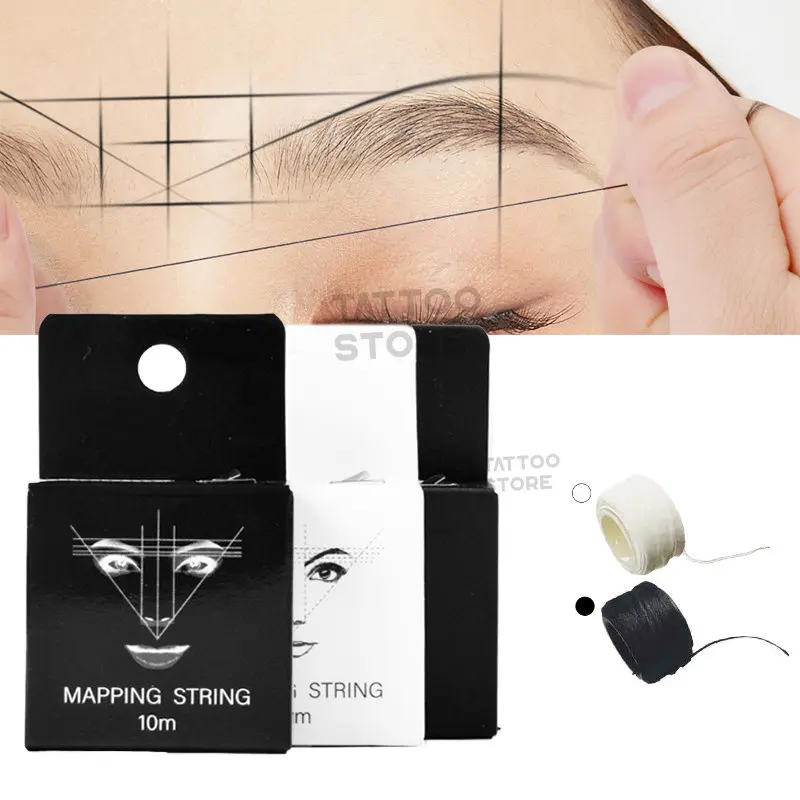 

10m Microblading Mapping Pre-ink String for Eyebow Makeup Dyeing Liners Thread Semi Permanent Positioning Eyebrow Measuring Tool