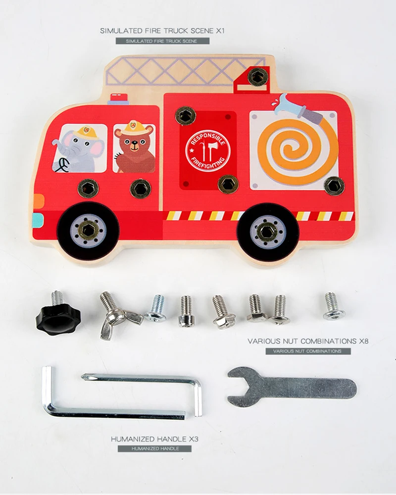 Игрушечная машинка Монтессори деревянная доска для отвертки базовые навыки