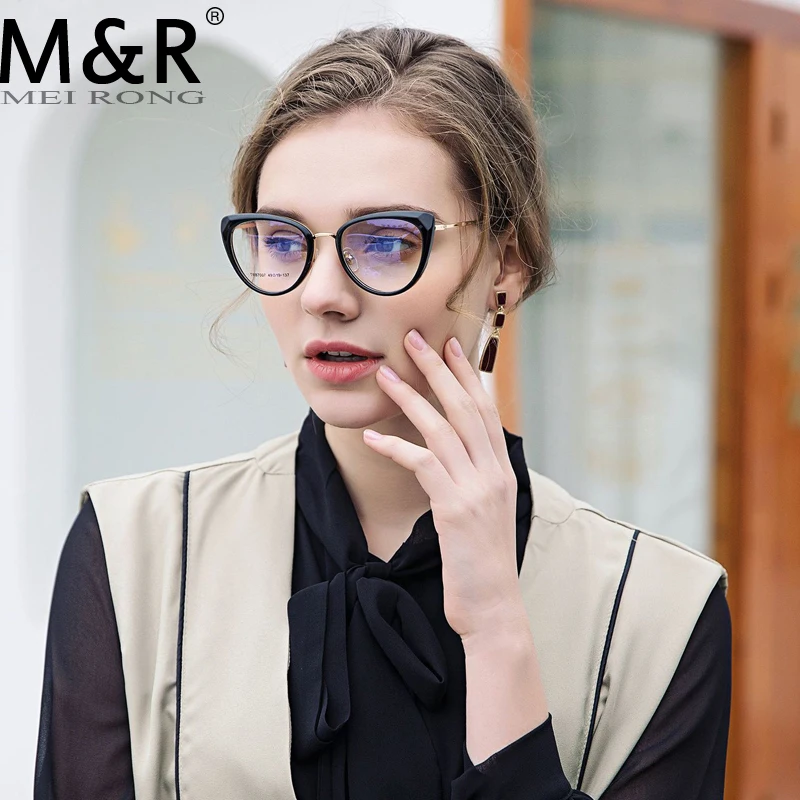 

Vintage Cat Eye Anti-blue Light Metal Glasses Frames Optical Computer Glasses Women Spectacles Fashion Eyewear Eyeglasses