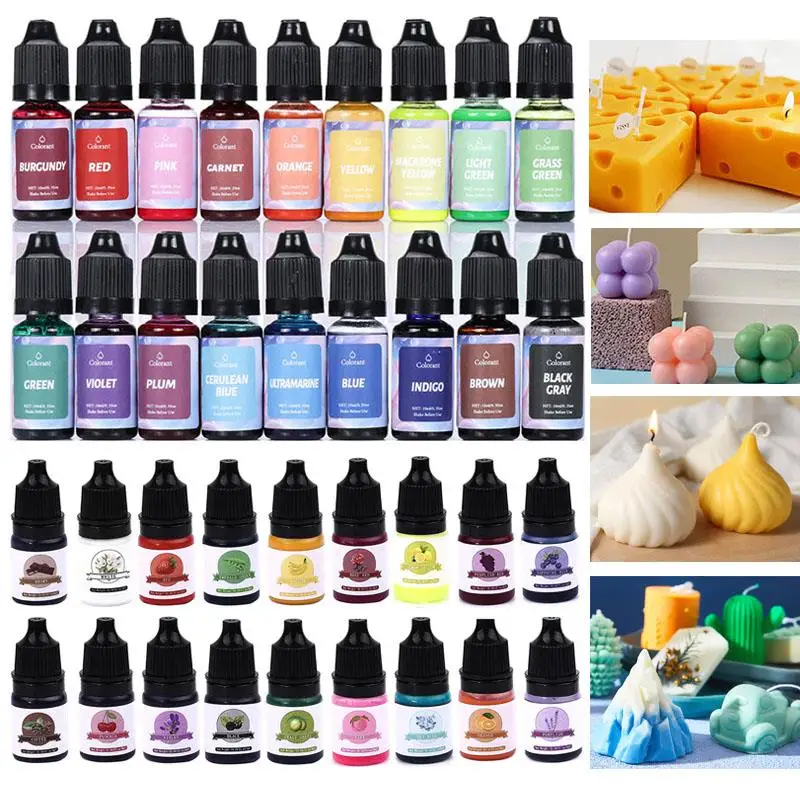 DIY Epoxy Resin Pigment Kit For Candle Soap Making Dye Colorant Epoxy Resin Mold Craft Resin Jewelry Pigment Candle Dye Coloring