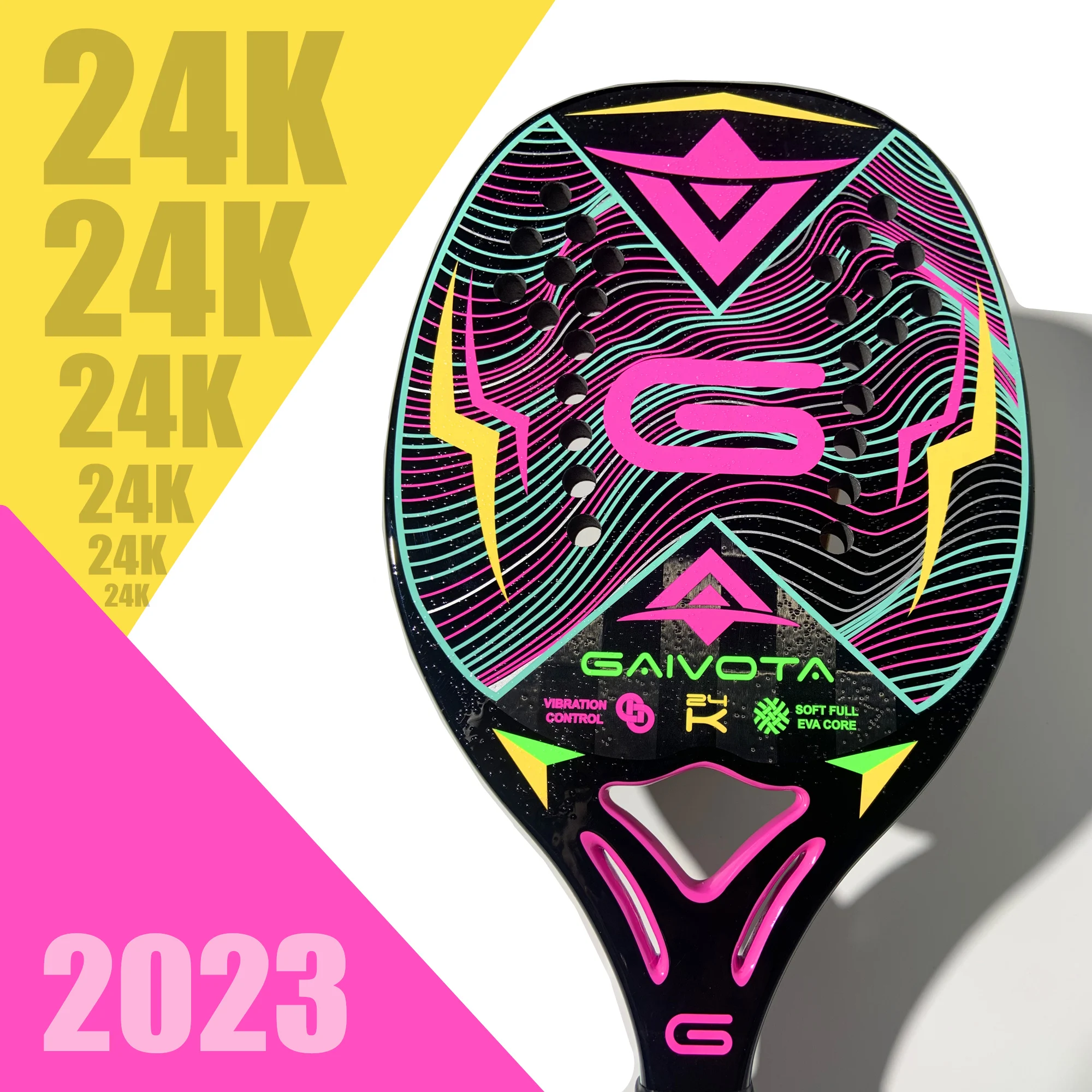 

GAIVOTA 2023 Beach tennis 24K carbon treatment racket 20MM with protective bag