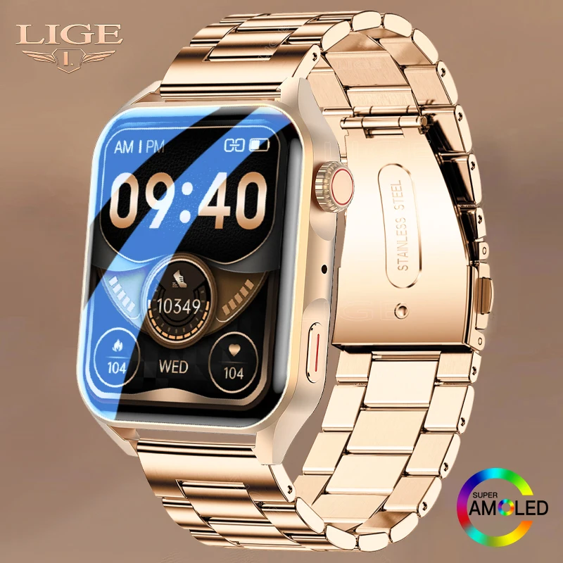 Смарт-часы LIGE мужские водонепроницаемые (IP68) с поддержкой Bluetooth |