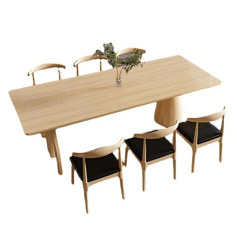 Фото Изготовленный на заказ Massivholz Esstisch Minimalist Design Wohn 123bel mit Holztisch fß для Wohnzimmer №1