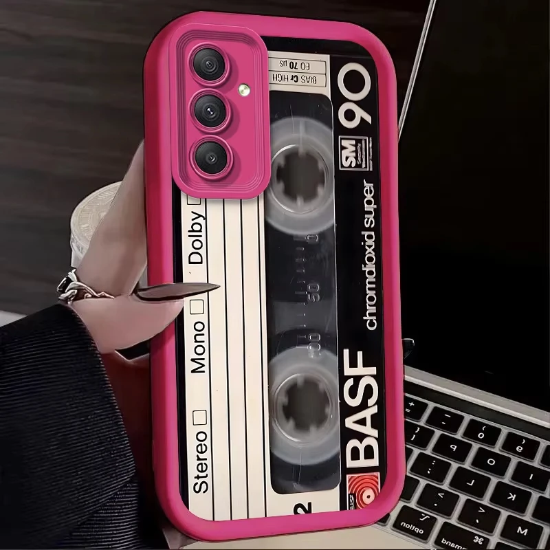 Фото Чехол для телефона Creative Audio Tape Pattern для Samsung Galaxy A14 A155G S21 S22 S23 S24 S25 FE Plus Ultra A25 A35 A52 A53 A54 A55 5G №5